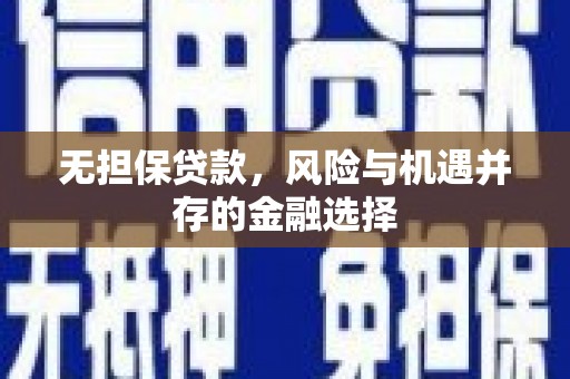 昆都仑无担保贷款，风险与机遇并存的金融选择
