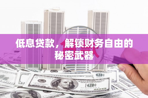 昆都仑低息贷款，解锁财务自由的秘密武器