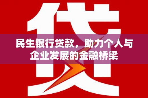 昆都仑民生银行贷款，助力个人与企业发展的金融桥梁