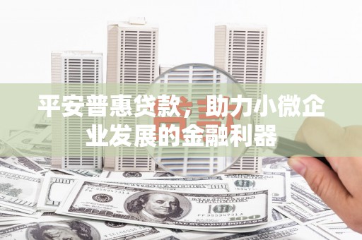 昆都仑平安普惠贷款，助力小微企业发展的金融利器