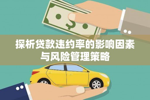 昆都仑探析贷款违约率的影响因素与风险管理策略