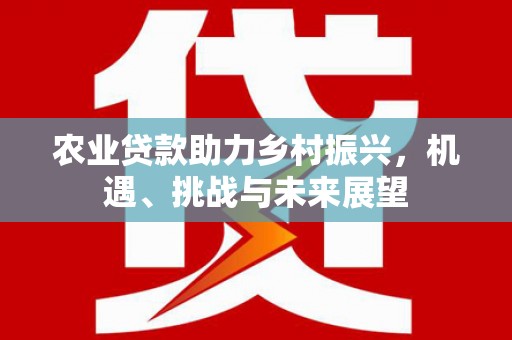 昆都仑农业贷款助力乡村振兴，机遇、挑战与未来展望