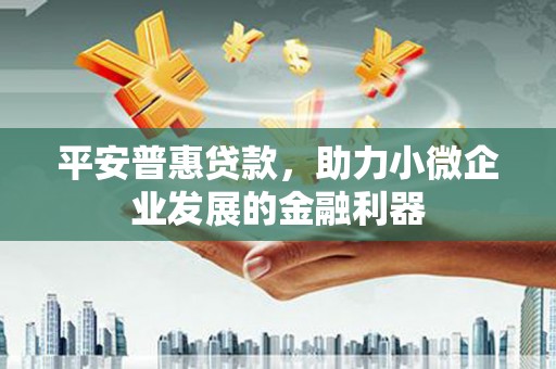 昆都仑平安普惠贷款，助力小微企业发展的金融利器