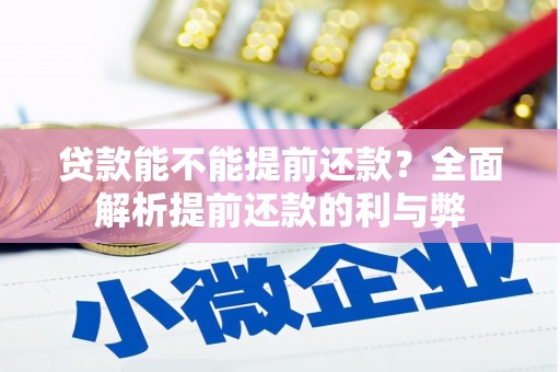 昆都仑贷款能不能提前还款？全面解析提前还款的利与弊