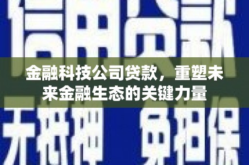 昆都仑金融科技公司贷款，重塑未来金融生态的关键力量