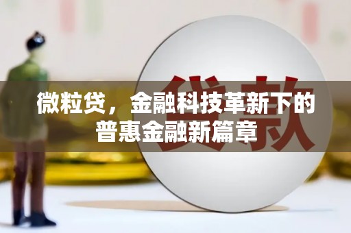 昆都仑微粒贷，金融科技革新下的普惠金融新篇章