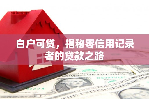 昆都仑白户可贷，揭秘零信用记录者的贷款之路